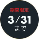 期間限定 3/31まで